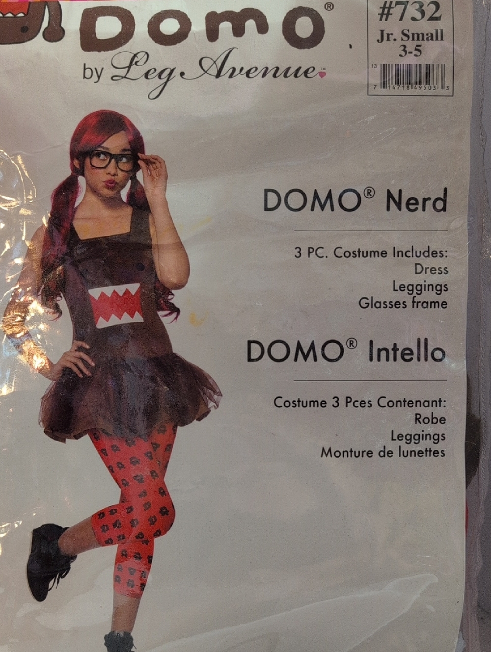 Leg Avenue Domo Nerd Kids Costume – Black & Red